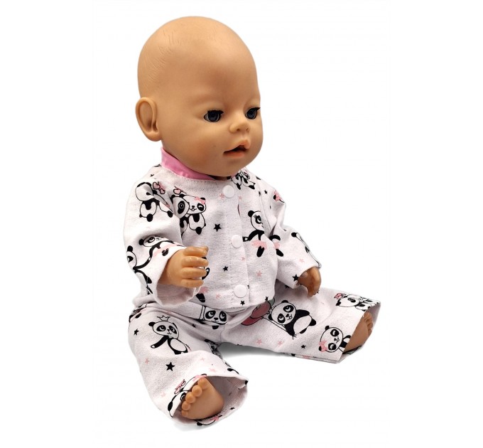 Одяг для ляльки Baby Born 40 - 44 см - Піжама біла з пандами