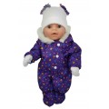 Комбинезон фиолетовый - одежда пупсов для Baby Born