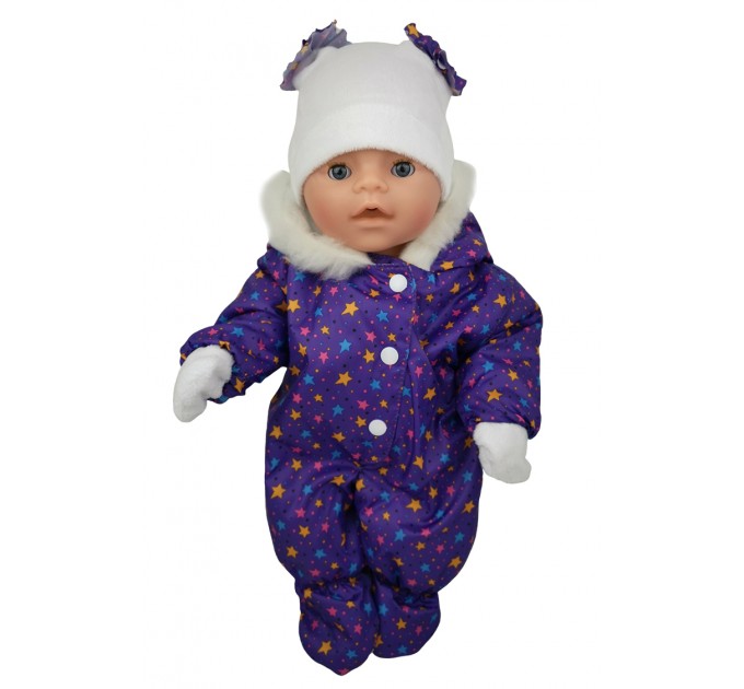 Комбинезон фиолетовый - одежда пупсов для Baby Born