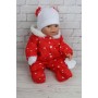 Комбинезон красный в сердечках - одежда для куклы Baby Born
