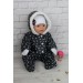 Комбинезон графитовый в горошек - одежда для baby Born