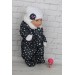 Комбинезон графитовый в горошек - одежда для baby Born
