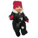 Комбинезон для куклы Baby Born чёрный в звездах девочке