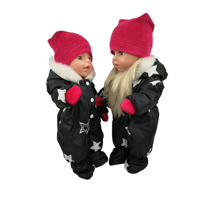 Комбинезон для куклы Baby Born чёрный в звездах девочке