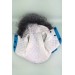Бирюзовый пуховик - зимняя одежда для пупса Baby Born 42 - 43см