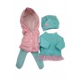 Зимовий одяг для ляльки Бебі Бон / Baby Born 42-43 см "Малятко" – жилет, шапка, туніка