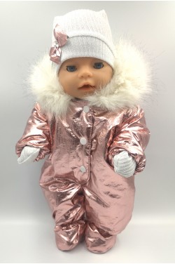 Комбінезон зимовий "Блискучий" - зимовий одяг для пупсу Baby Born 42 - 43см