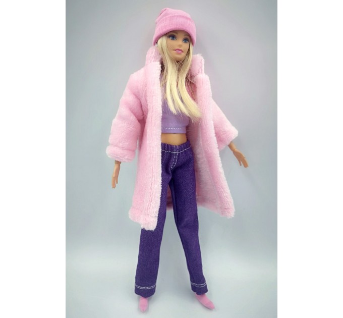 Одежда для Барби / Barbie - Набор с розовым пальто