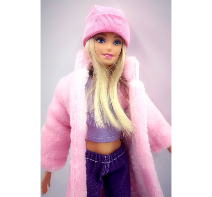Одежда для Барби / Barbie - Набор с розовым пальто