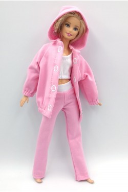 Комплект одежды для Barbie 3 вещи - Костюм спортивный розовый