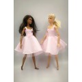 Одежда для куклы Barbie / Барби - Платье нежно розовое