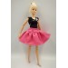 Одежда для куклы Barbie - Топ и малиновая юбка