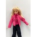 Набор одежды для модных кукол Barbie - комплект с кожаной курткой (искусственная кожа), майкой, брюками, Doll clothes