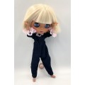 Одежда для куклы Блайз (Blythe) - Комбинезон вельветовый синий