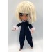 Одежда для куклы Блайз (Blythe) - Комбинезон вельветовый синий