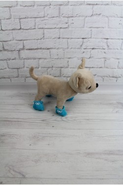 Башмачки голубые с бантиком