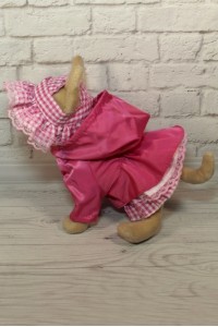 Платье розовое с плащиком