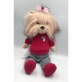Брюки, футболка, носки для мягкой игрушки Orange Lucky Doggy - Костюм красно-серый 