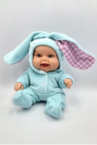 Костюм-вушастик м'ятного кольору - Одяг для пупса 22см Костюм-вушастик м'ятного кольору - Одяг для пупса 22см